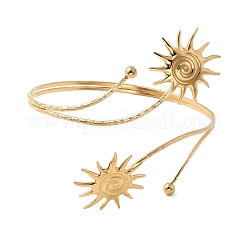 304 Stainless Steel Arm Cuff Bangles for Women&nbsp;BJEW-B152-01G-A