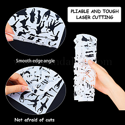 1Pc Dancer Plastic Drawing Stencils&nbsp;DIY-GF0010-01