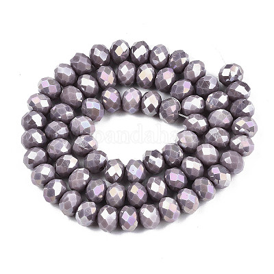 Electroplate Glass Beads Strands&nbsp;EGLA-A034-P4mm-B05-1