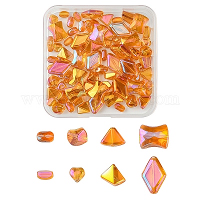 Electroplate Transparent Glass Beads&nbsp;EGLA-YW0003-22B-1