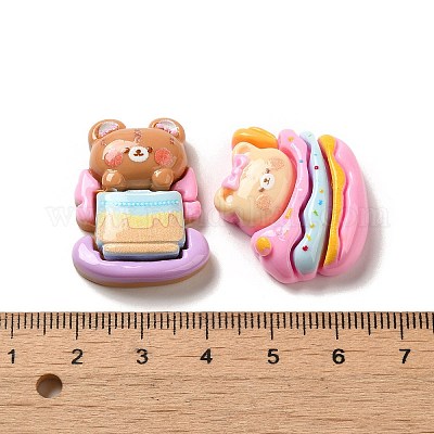 Bear Theme Opaque Resin Decoden Cabochons&nbsp;CRES-P034-06-1