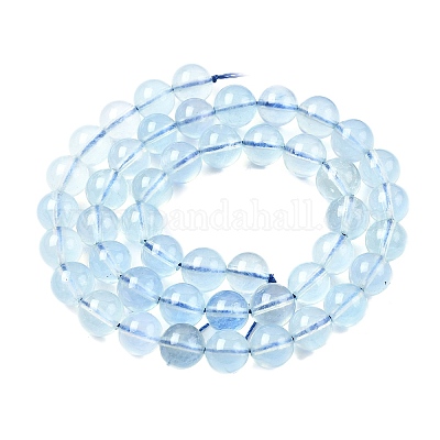 Natural Aquamarine Beads Strands&nbsp;G-G344-A07-8mm-1