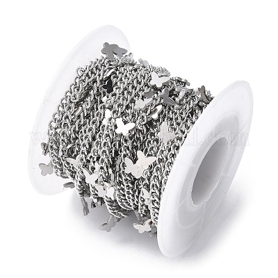 304 Stainless Steel Curb Chains&nbsp;CHS-G041-02P-04-1