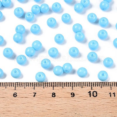 Opaque Baking Paint Glass Beads&nbsp;DGLA-T004-02Q-1
