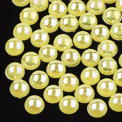ABS Plastic Imitation Pearl Cabochons&nbsp;OACR-S025-6mm-05-1