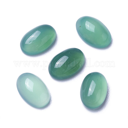 Natural Dyed & Heated Green Onyx Agate Cabochons&nbsp;G-F605E-12A-1