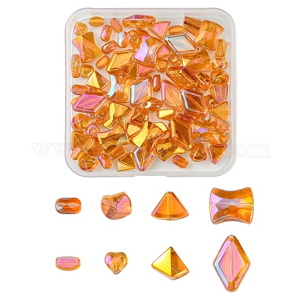 Electroplate Transparent Glass Beads EGLA-YW0003-22B-1