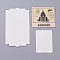 Kraft Paper Boxes and Necklace Jewelry Display Cards, Packaging Boxes, with Castle Pattern, White, Folded Box Size: 7.3x5.4x1.2cm, Display Card: 7x5x0.05cm