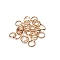 Iron Open Jump Rings, Rose Gold, 4x0.5mm