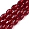 Transparent Glass Beads Strands, Faceted, Oval, Dark Red, 8x5.5mm, Hole: 1mm, about 68~70pcs/strand, 20.07~20.86 inch(51~53cm)