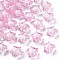 Transparent Acrylic Beads, Bead in Bead, Faceted, Star, Pearl Pink, 14x15x8.5mm, Hole: 2mm, about 518pcs/500g
