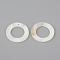 Freshwater Shell Pendants, Ring, Creamy White, 30x2mm, Hole: 1mm