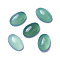 Natural Dyed & Heated Green Onyx Agate Cabochons, Oval, 6x4x2~3mm
