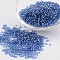12/0 Glass Seed Beads, Silver Lined Round Hole, Round, Royal Blue, 2mm, Hole: 1mm, about 3306pcs/50g