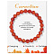 Synthetic Carnelian Beaded Stretch Bracelets, Round, 7-1/2x1/4 inch(19x0.8cm)
