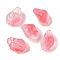 Transparent Spray Paint Glass Beads, Conch, Crimson, 15~16x11x10~11mm, Hole: 1mm