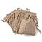 Polyester Imitation Burlap Packing Pouches Drawstring Bags, Dark Khaki, 9x7cm