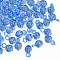 Transparent Acrylic Pendants, Faceted, Round, Royal Blue, 18x11x11mm, Hole: 4mm
