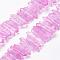 Natural Quartz Crystal Points Beads Strands, Dyed, Nuggets, 15~30x4~8x4~7mm, Hole: 1mm, 8 inch