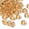 K9 Glass, Imitation Austrian Crystal Beads, Grade AAA, Faceted, Flat Round, Gold, 8x3.5mm, Hole: 0.9~1mm