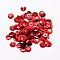 Plastic Paillette Beads, Semi-cupped Sequins Beads, Center Hole, FireBrick, 6~7x0.5mm, Hole: 1mm, about 35000pcs/pound