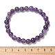 Natural Amethyst Bead Stretch Bracelets&nbsp;BJEW-K212-B-034-8