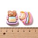 Bear Theme Opaque Resin Decoden Cabochons&nbsp;CRES-P034-06-3