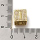Brass Cubic Zirconia Beads&nbsp;KK-Q818-01I-G-3