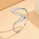 Wave 304 Stainless Steel Cuff Rings&nbsp;FS-WG0CC98-01-1