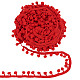 Polyester Pom Pom Ball Tassel Lace Ribbon&nbsp;DIY-WH0683-63A-1