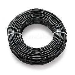Round Anodized Aluminum Wire, Bendable Metal Craft Wire, for DIY Jewelry Craft Making, Black, 9 Gauge, 3.0mm, 25m/500g(82 Feet/500g)