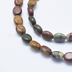 Natural Polychrome Jasper/Picasso Stone/Picasso Jasper Beads Strands&nbsp;G-E444-46B
