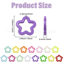 50Pcs Opaque Acrylic Pendants&nbsp;MACR-YW0004-36