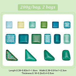 Green Series Glass Mosaic Cabochons&nbsp;GLAA-WH0032-10A