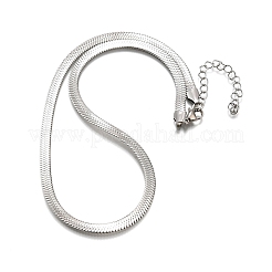 Non-Tarnish 201 Stainless Steel Herringbone Chain Necklaces&nbsp;NJEW-M187-06P