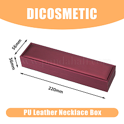 Rectangle PU Leather Necklace  Storage Boxes with Velvet Inside&nbsp;CON-WH0094-31D-01