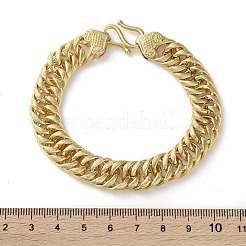 Brass Cuban Chain Bracelets for Women Men&nbsp;BJEW-R016-01G-01