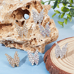 15Pcs 3 Colors 1-Hole Zinc Alloy Rhinestone Shank Buttons&nbsp;FIND-GO0001-08