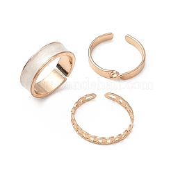 3Pcs Alloy Enamel Cuff Open Rings Set&nbsp;AL-CBAB7F6-01G