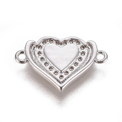Brass Micro Pave Cubic Zirconia Links&nbsp;BSHE-F012-07A-P