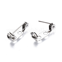 Tarnish Resistant 201 Stainless Steel Brooch Pin Back Safety Catch Bar Pins&nbsp;STAS-S117-022A