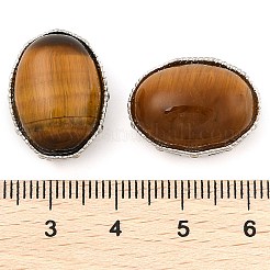 Natural Tiger Eye Multi-Strand Links&nbsp;KK-M304-03P-03