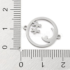 Non-Tarnish 304 Stainless Steel Hollow Connector Charms&nbsp;STAS-P332-09P
