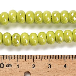 Glazed Porcelain Rondelle Beads&nbsp;PORC-Q001-01C