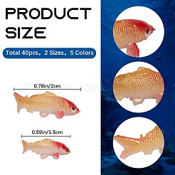 40Pcs 10 Styles PVC Imitation Fish Display Decorations&nbsp;DIY-CN0003-64