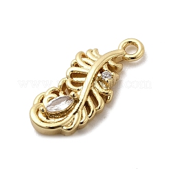 Brass Micro Pave Cubic Zirconia Pendants&nbsp;KK-A275-21G