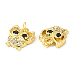 Brass Micro Pave Cubic Zirconia Pendants&nbsp;KK-P236-06G