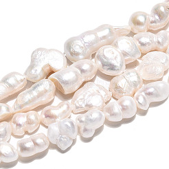 Natural Baroque Keshi Pearl Beads Strands&nbsp;PEAR-E016-014A