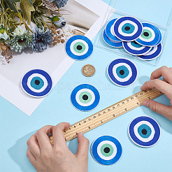 16Pcs 2 Styles Evil Eye Pattern Cloth Computerized Embroidery Iron On/Sew On Patches&nbsp;PATC-MA0001-34