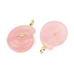 Natural Rose Quartz Pendants&nbsp;G-H353-02G-02
